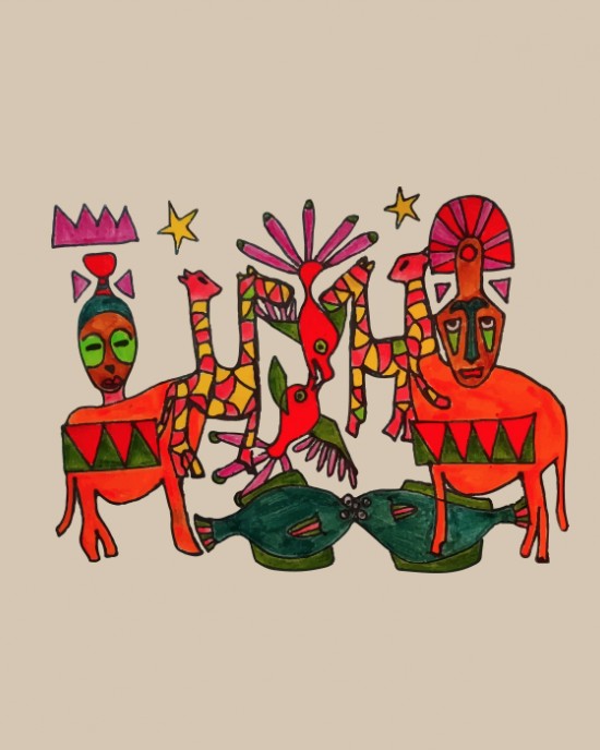 GEORGIANNA X SHAIKKO AFRICAN TEE GAN224TB1-2222