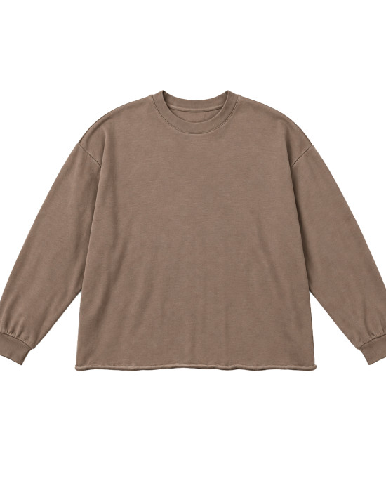 SHAIKKO IDH CREW NECK LS 295 gsm FRENCH TERRY SKU226TA01-10V